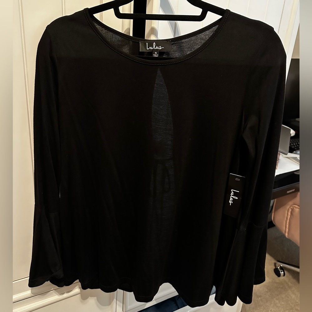 Lulus Black Long Sleeve Shirt